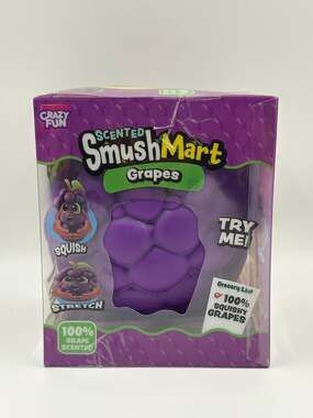 Crazy Fun SmushMart Grapes Scented Squishy Stress Ball Fidget Toy Purple New
